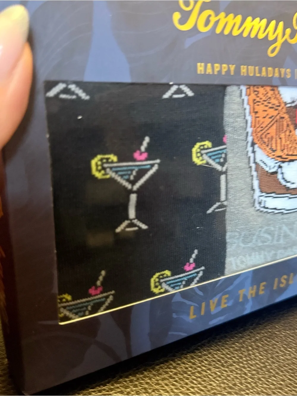 Tommy Bahama Black Novelty Cocktail Socks